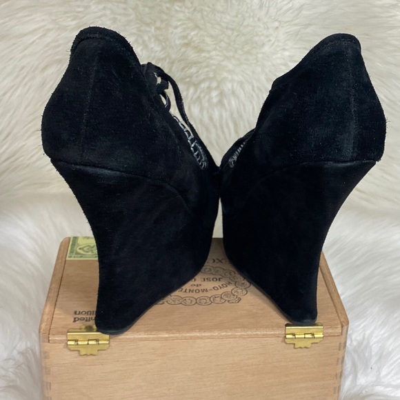 L.A.M.B. Nate Platform Suede Wedge Booties - Picture 8 of 13